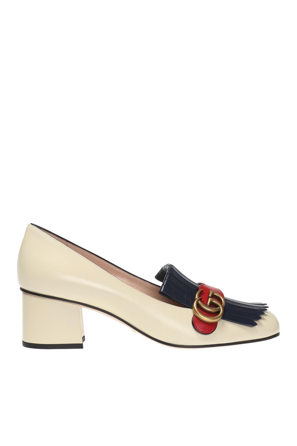 Cream Block heel pumps Gucci Vitkac France